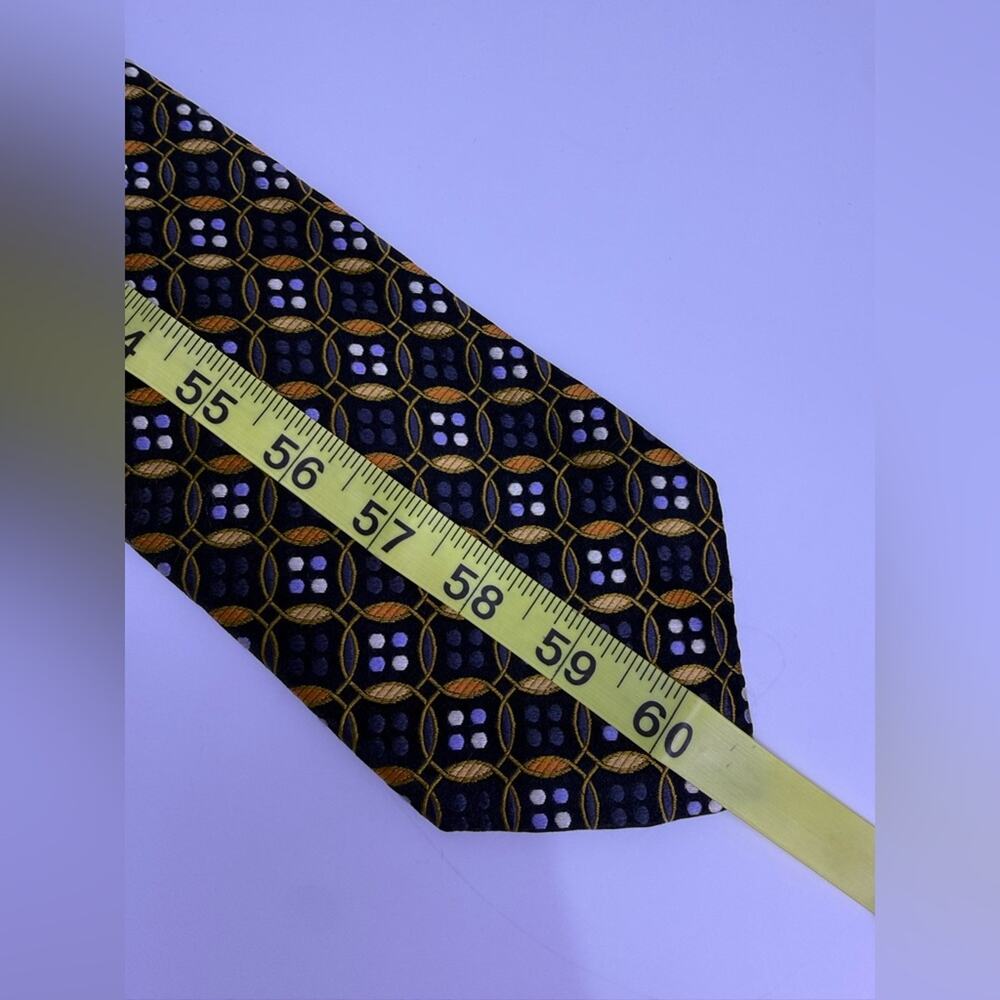 Robert Talbott Silk Tie Nordstrom Best of Class Geometric Navy Gold - Picture 7 of 7